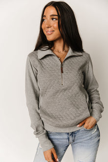 Quilted HalfZip - Charcoal