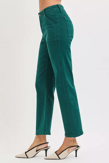 RISEN High-Rise Patch-Pocket Flare Jeans