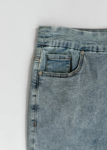 Sandra Classic-Wash Denim Midi Skirt