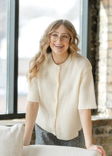 Zadie Ivory Button Cardigan
